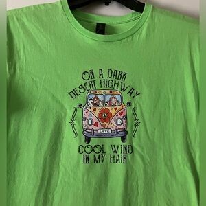 Gildan Lime Green Tee with Fun Graphic